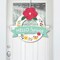 Big Dot of Happiness Hello Spring - Outdoor Floral Decor - Front Door Wreath